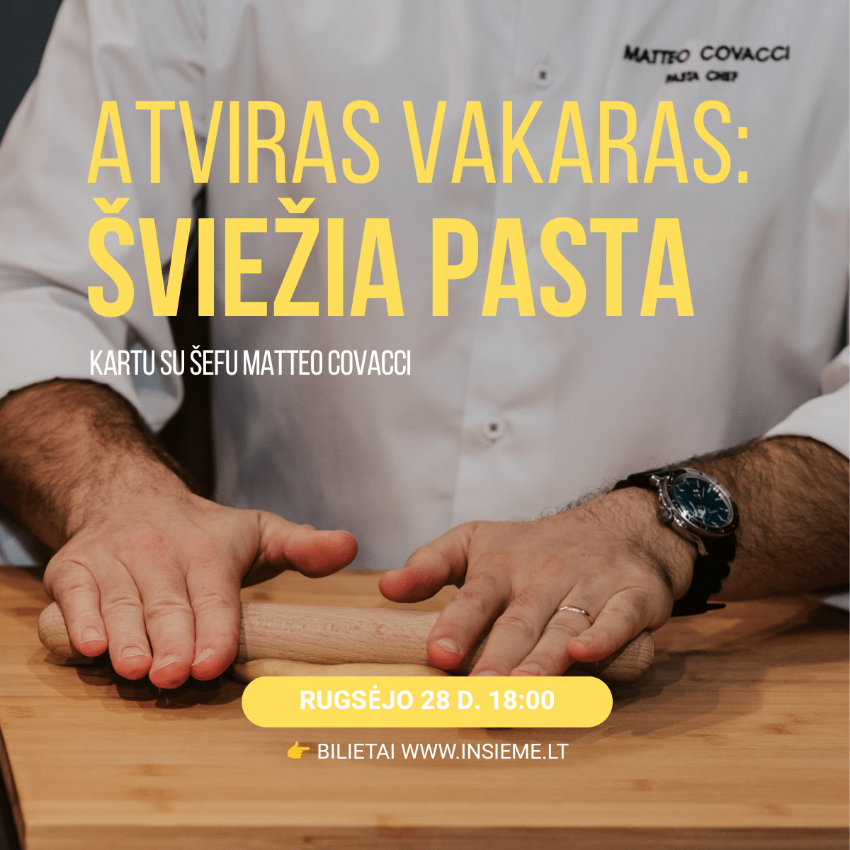 Itališkas vakaras - Šviežia pasta (rugsėjo 28 d. 2026 m.)